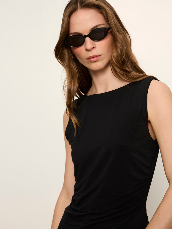 Scoop Back Tank Black