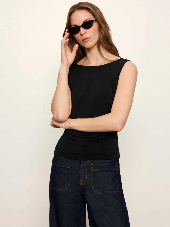 Scoop Back Tank Black