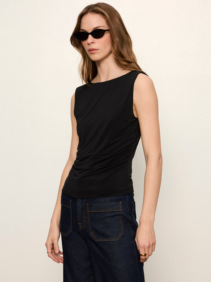 Scoop Back Tank Black