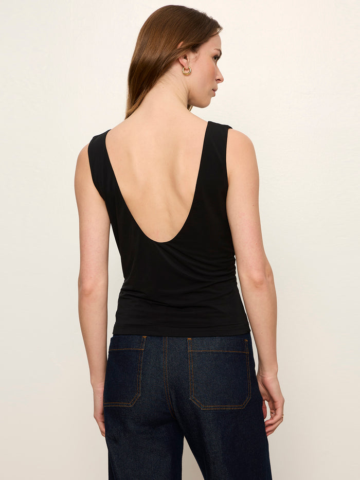 Scoop Back Tank Black