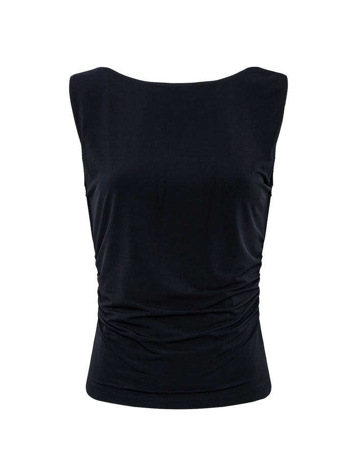 Scoop Back Tank Black