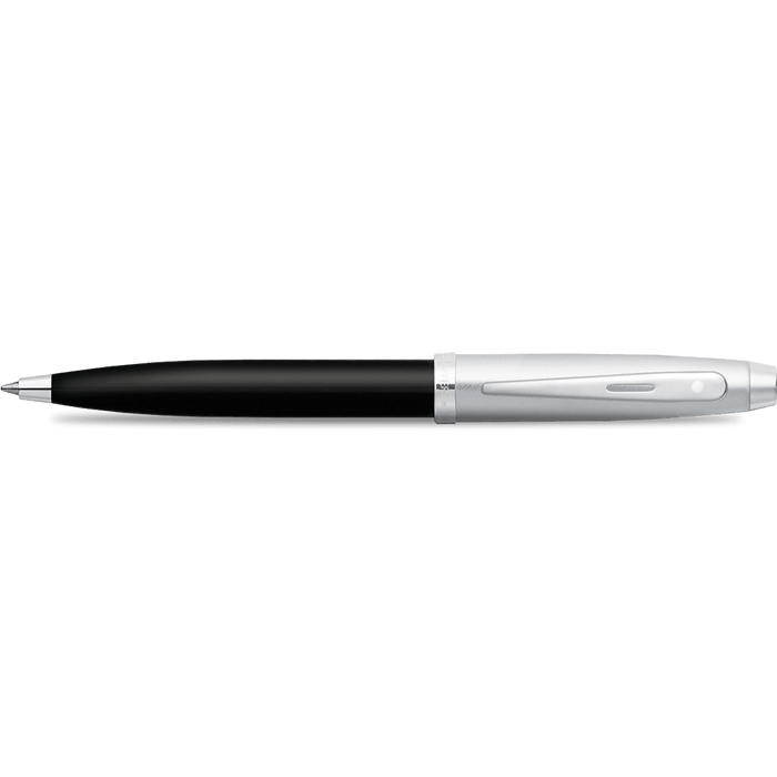 Sheaffer 100 Ballpoint Pen - Black - Chrome Trim - Pen Boutique Ltd