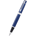 Sheaffer 300 Fountain Pen - Chrome Trim - Glossy Blue Lacquer - Stainless Steel - Pen Boutique Ltd