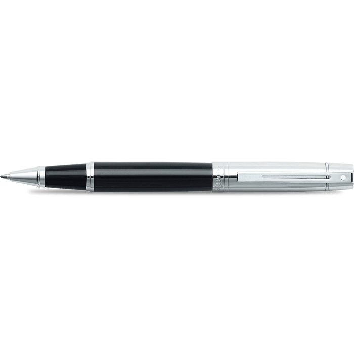 Sheaffer 300 Glossy Black with Bright Chrome Cap Rollerball Pen - Pen Boutique Ltd