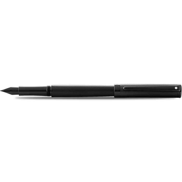 Sheaffer Intensity Fountain Pen - Engraved Matte Black PVD - Pen Boutique Ltd