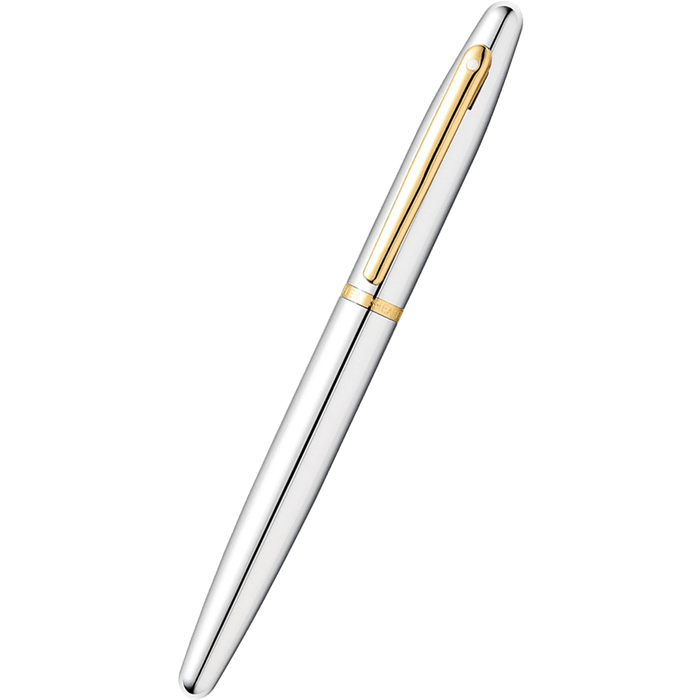 Sheaffer VFM Fountain Pen - Chrome - Gold Trim - Pen Boutique Ltd
