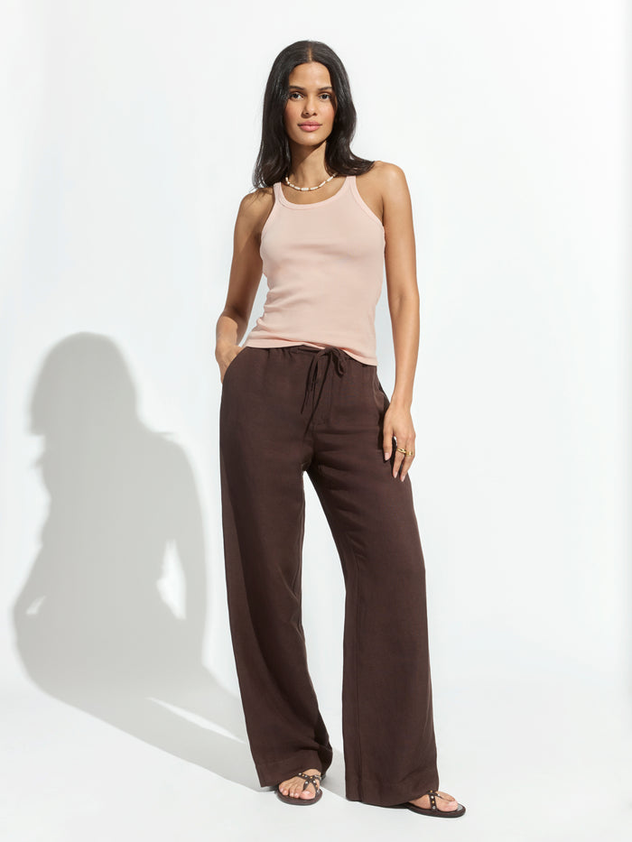 Shoreline Linen Pant Rich Soil