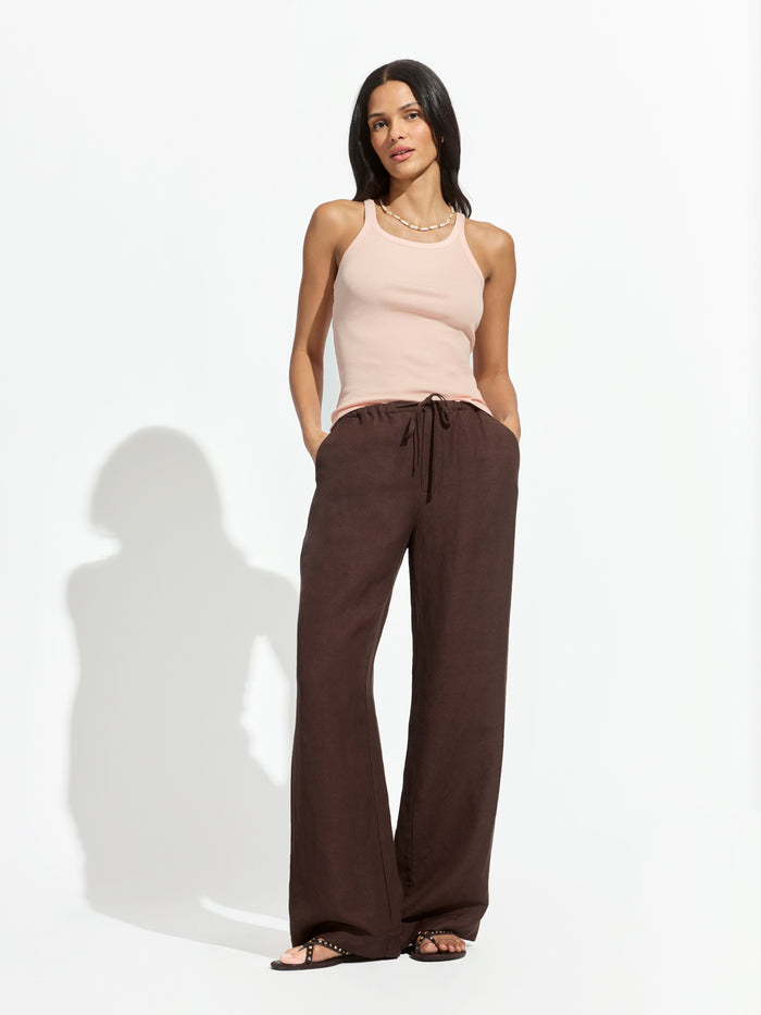 Shoreline Linen Pant Rich Soil