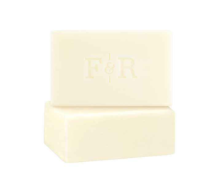 two bar soaps stacked