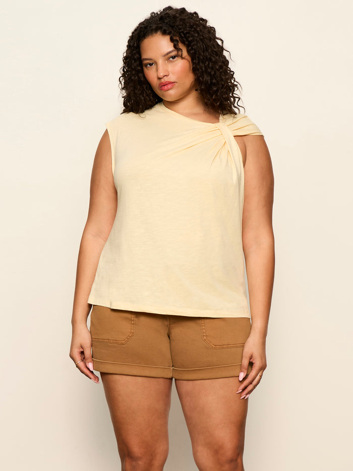 So Twisted Muscle Tee Banana Extended Sizing
