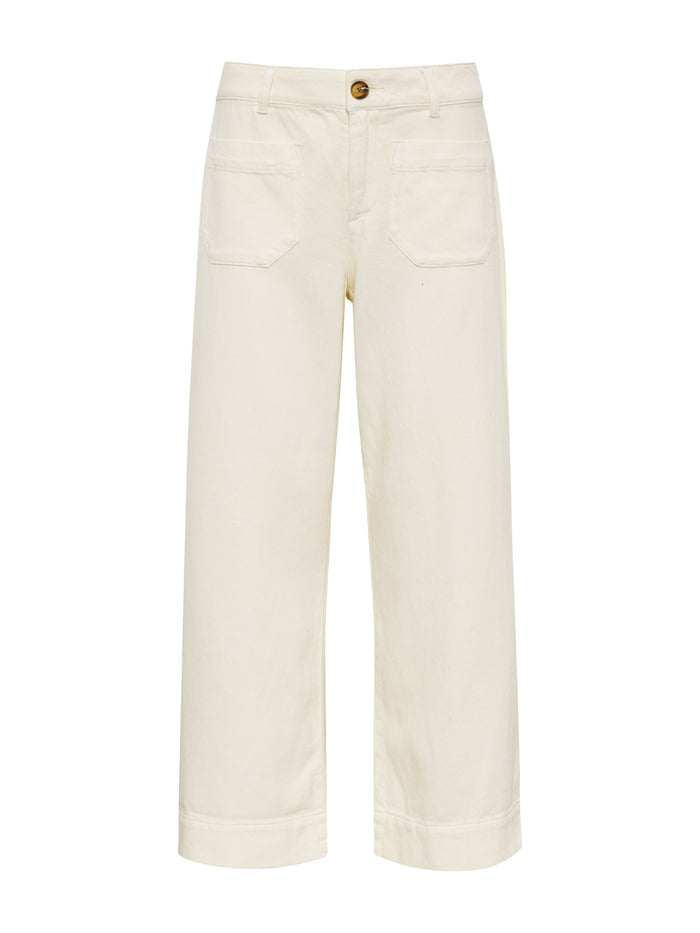 Soft Marine Wide Leg Crop Pant Collagen