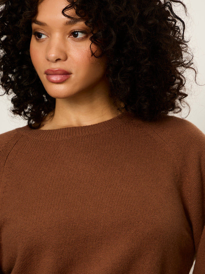 Soft Popover Sweater Cocoa Powder Petite Sizing