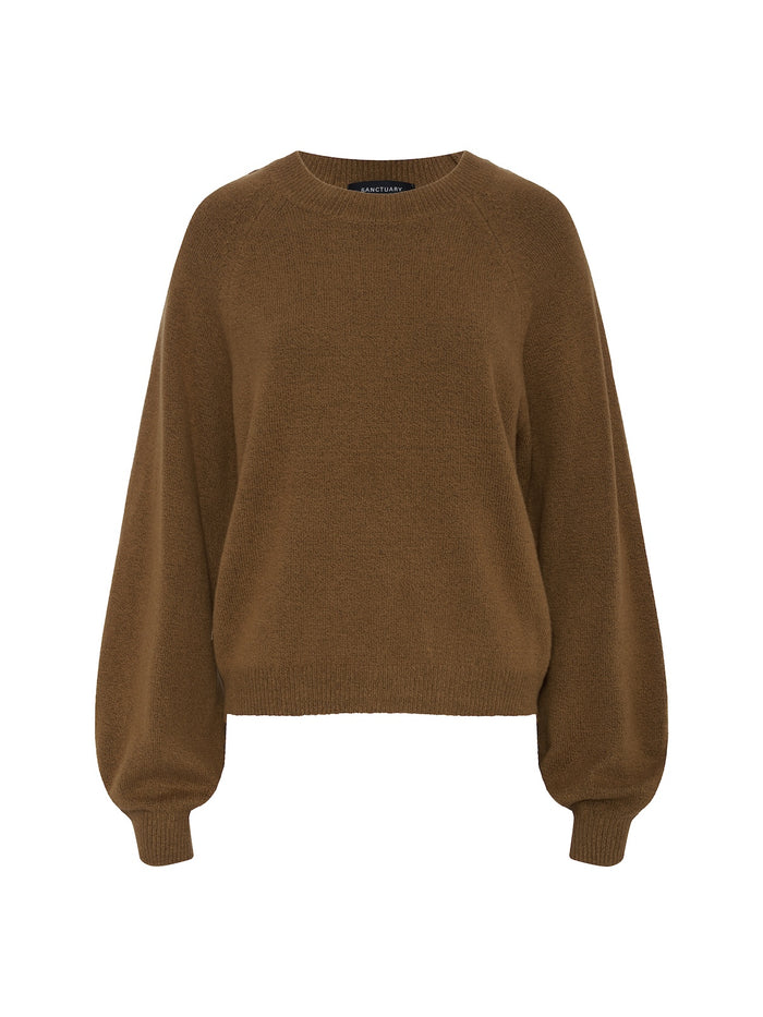 Soft Popover Sweater Cocoa Powder Petite Sizing