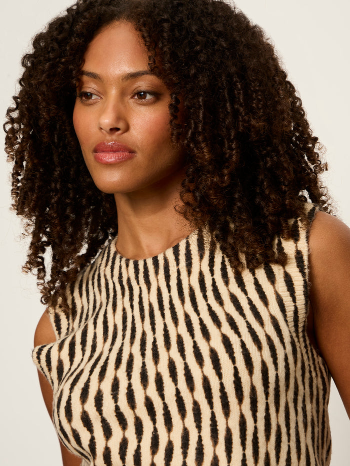 Soft Printed Shell Sweater Inkblot