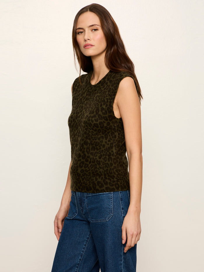 Soft Printed Shell Sweater Kalamata Leo