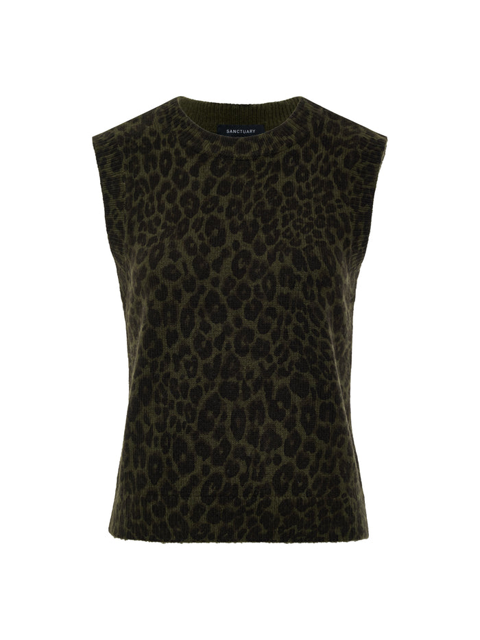 Soft Printed Shell Sweater Kalamata Leo