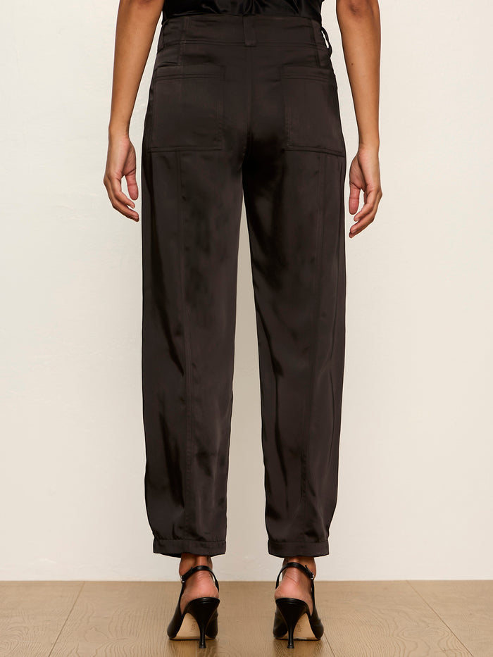 Sphere Satin Pant Black Petite Sizing
