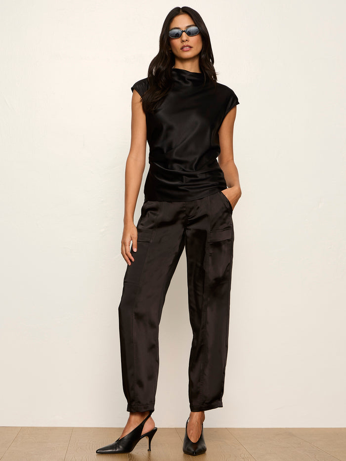 Sphere Satin Pant Black