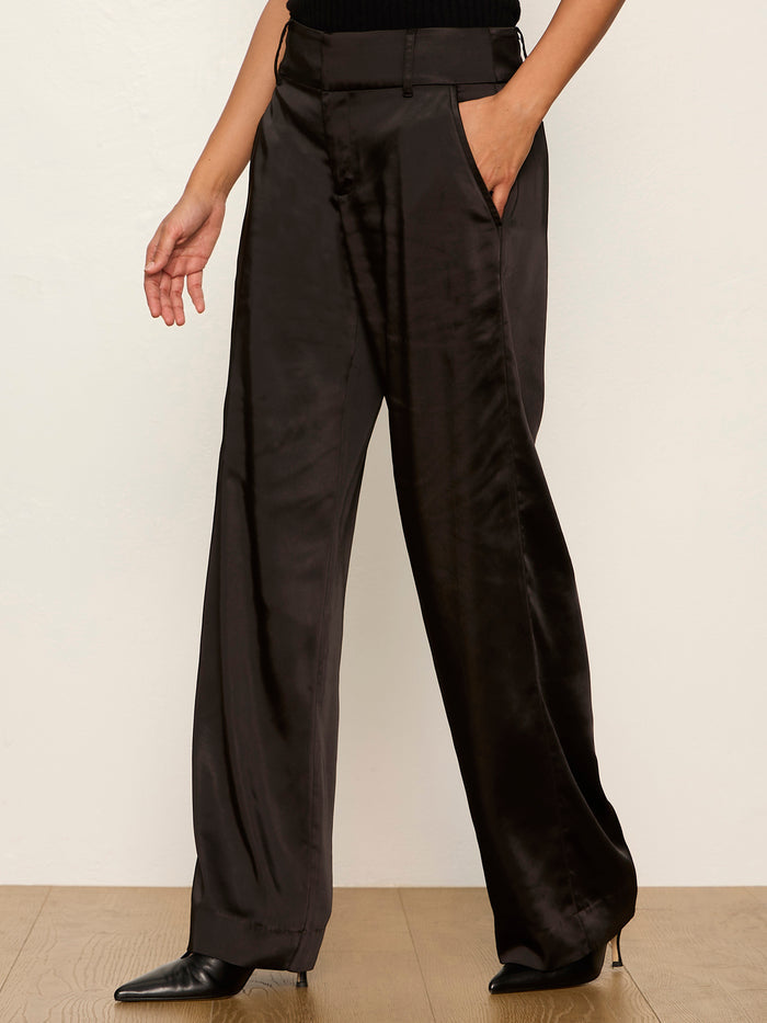 Spotlight Satin Trouser Black