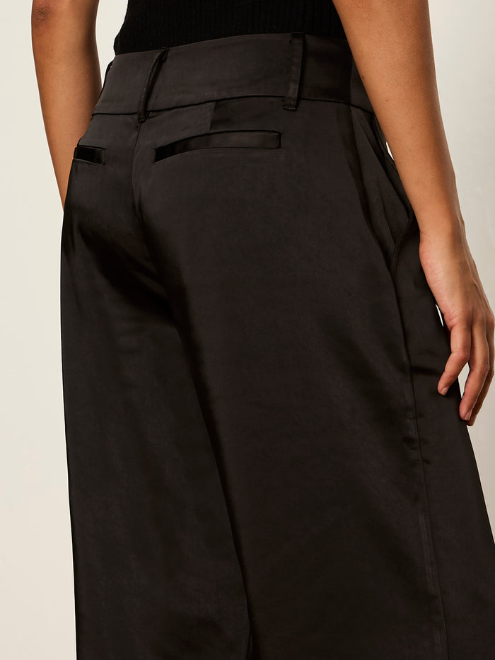 Spotlight Satin Trouser Black