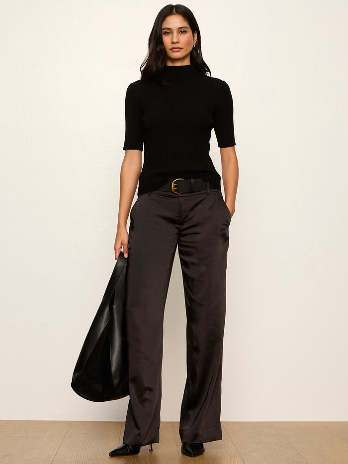 Spotlight Satin Trouser Black