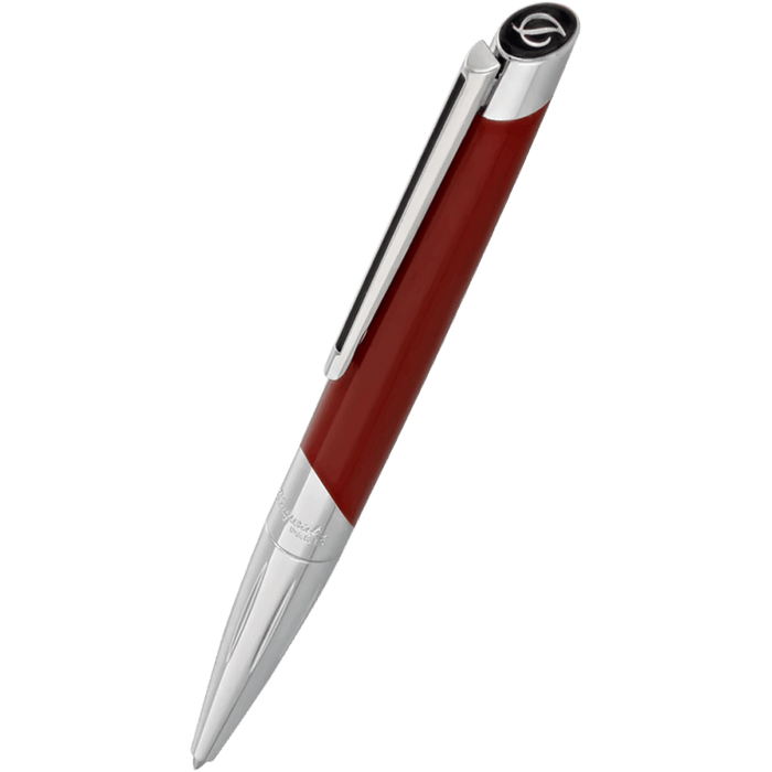 ST Dupont Defi Millennium Ballpoint Pen - Red - Silver Trim - Pen Boutique Ltd