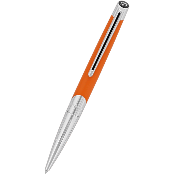 ST Dupont Defi Millennium Silver/Matte Orange Ballpoint Pen - Pen Boutique Ltd