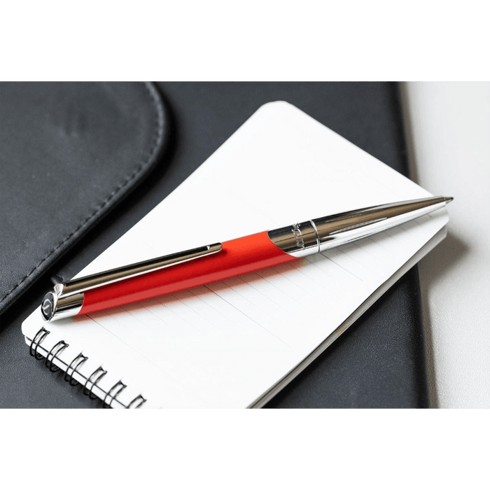 ST Dupont Defi Millennium Silver/Matte Orange Ballpoint Pen - Pen Boutique Ltd