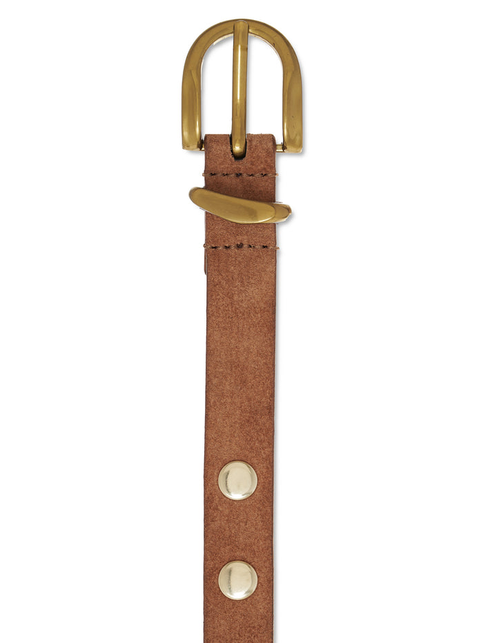 Studded All Day Suede Belt Ancient Clay