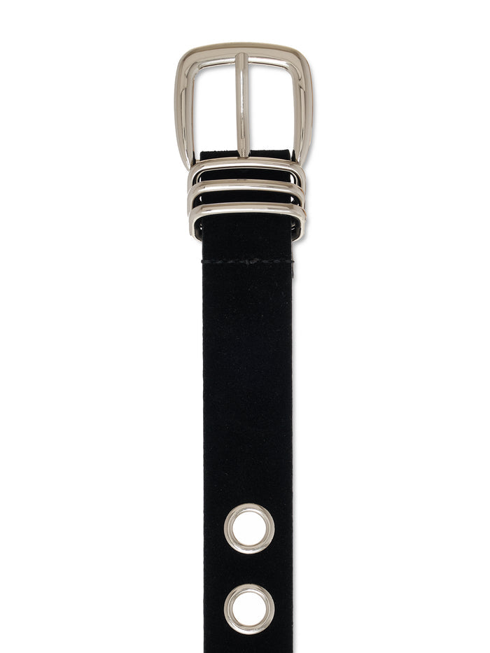 Suede Link Belt Black