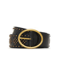 Super Wide Studded Belt Black