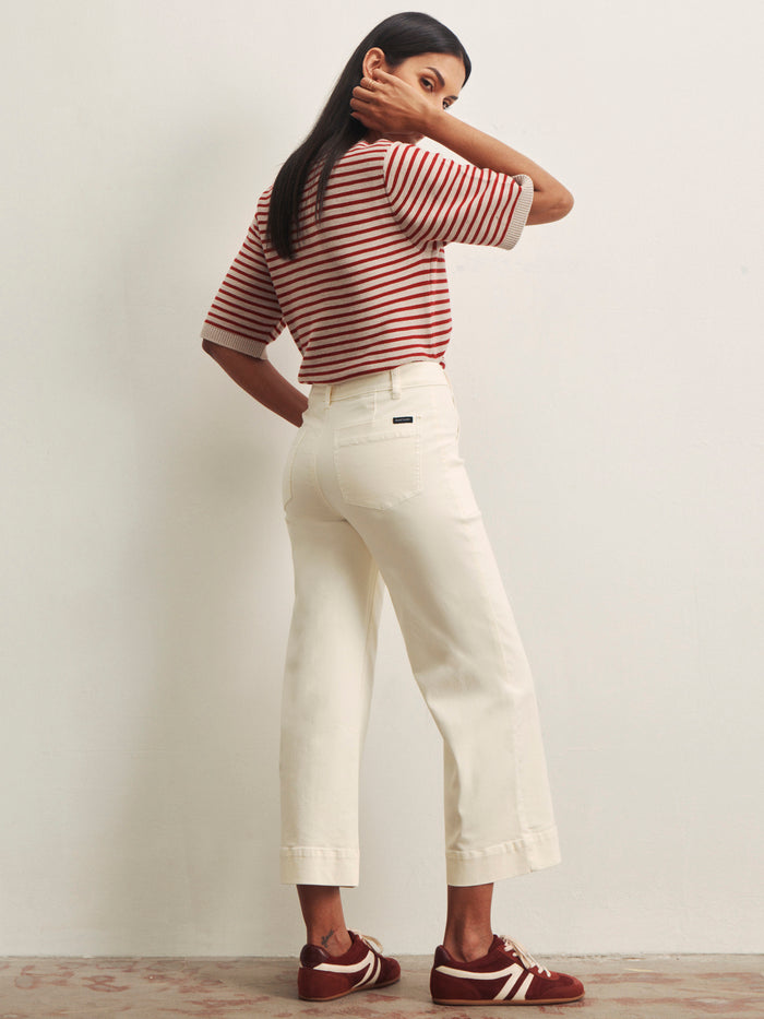 Sweater Tee Opal/Raspberry Stripe