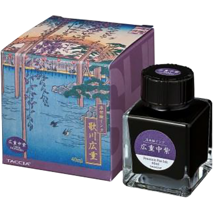 Taccia Ukiyo - e Ink Bottle - Hiroshige - Nakamurasaki - 40 ml (Ver. 2) - Pen Boutique Ltd