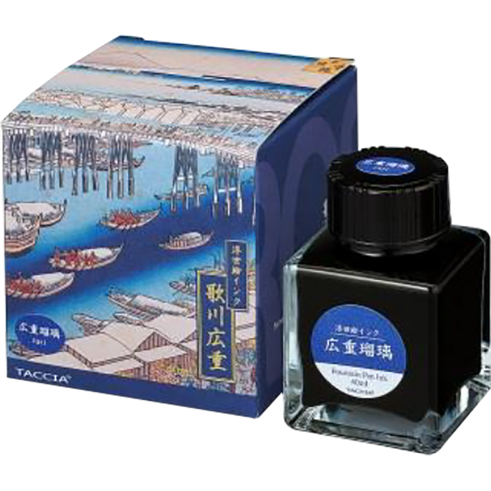 Taccia Ukiyo - e Ink Bottle - Hiroshige - Ruri - 40 ml (Ver. 2) - Pen Boutique Ltd
