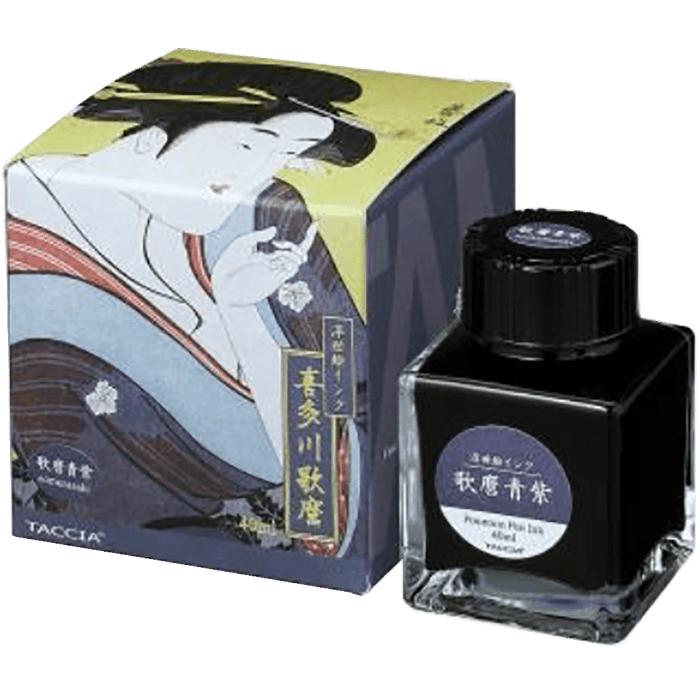 Taccia Ukiyo - e Ink Bottle - Utamaro - Aomurasaki - 40 ml (Ver. 2) - Pen Boutique Ltd