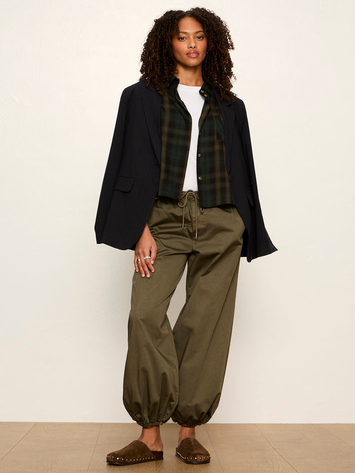 The Autumn Edit Flannel Top Forest Plaid