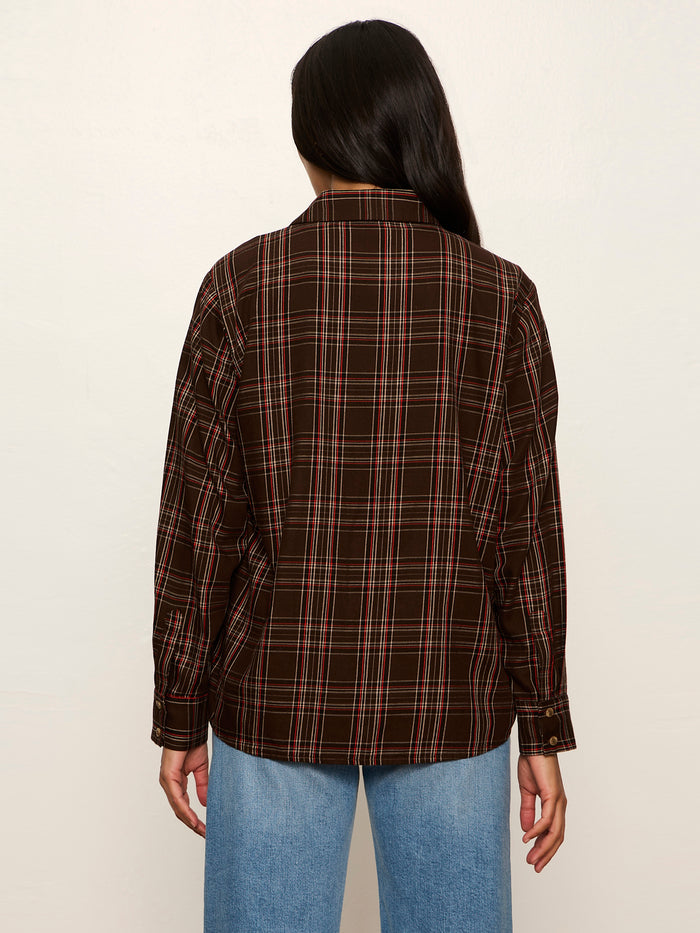 The City Plaid Shirt Espresso Plaid