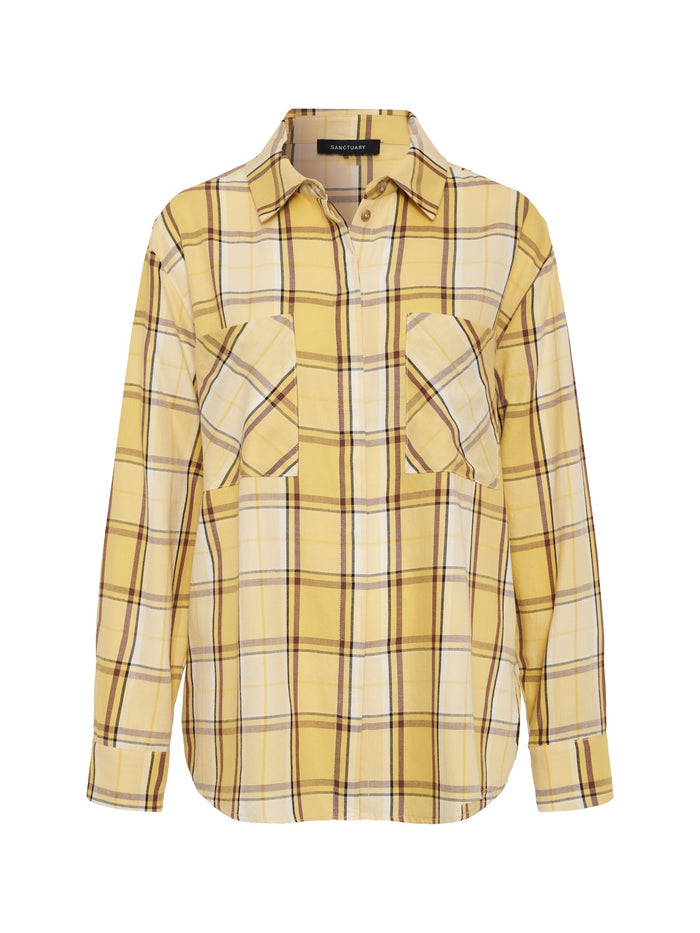 The City Plaid Shirt Goldie Plaid
