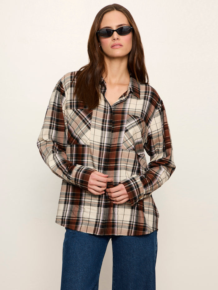 The City Plaid Shirt Haze Plaid