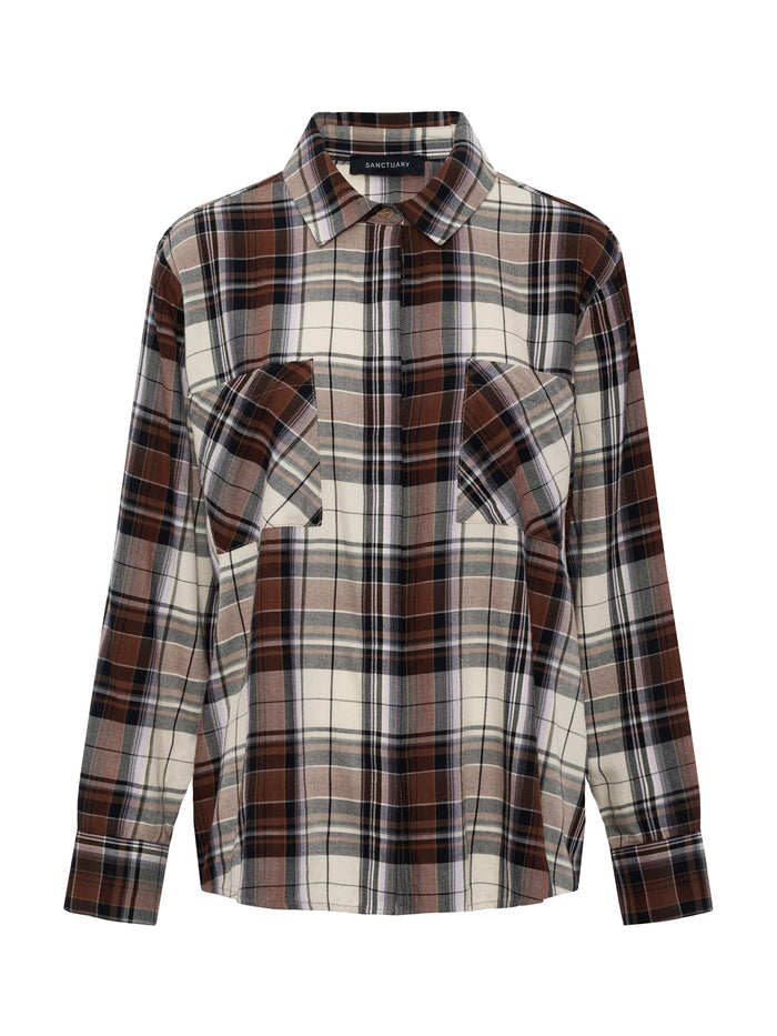 The City Plaid Shirt Haze Plaid