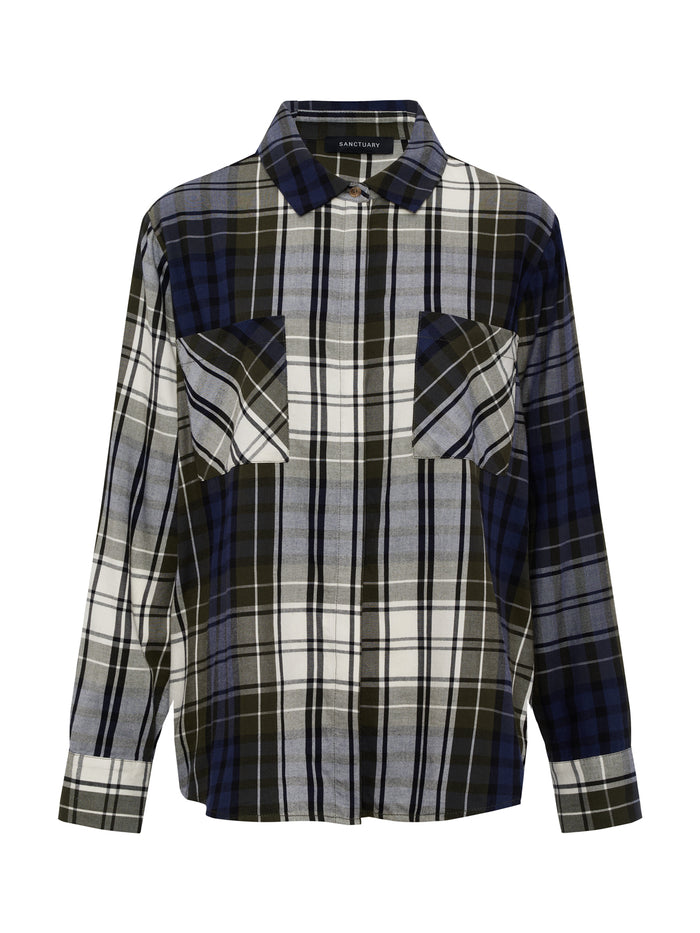 The City Plaid Shirt True Green Plaid