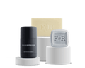 Essentials Set including deodorant, bar soap and solid fragrance square