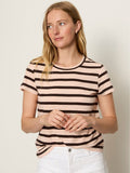 The Perfect Tee Bleached Pink/Rich Soil Stripe