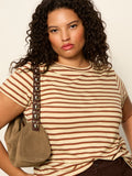 The Perfect Tee Choco Banana Stripe Extended Sizing