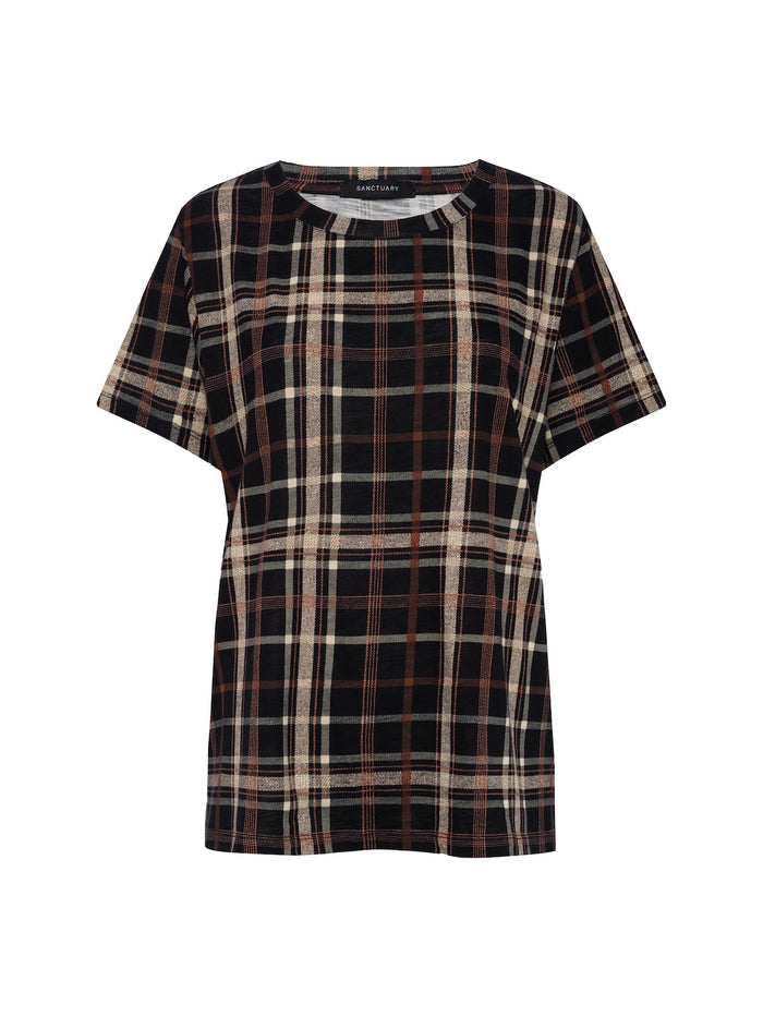 The Perfect Tee Cinder Plaid