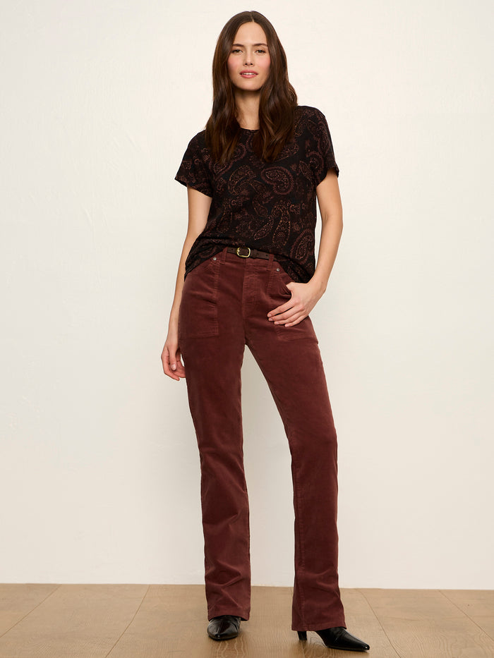 The Perfect Tee Cocoa Paisley