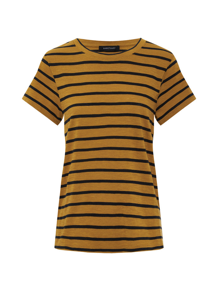 The Perfect Tee Cumin/Black Stripe