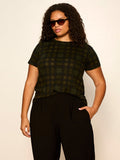 The Perfect Tee Forest Plaid Extended Sizing