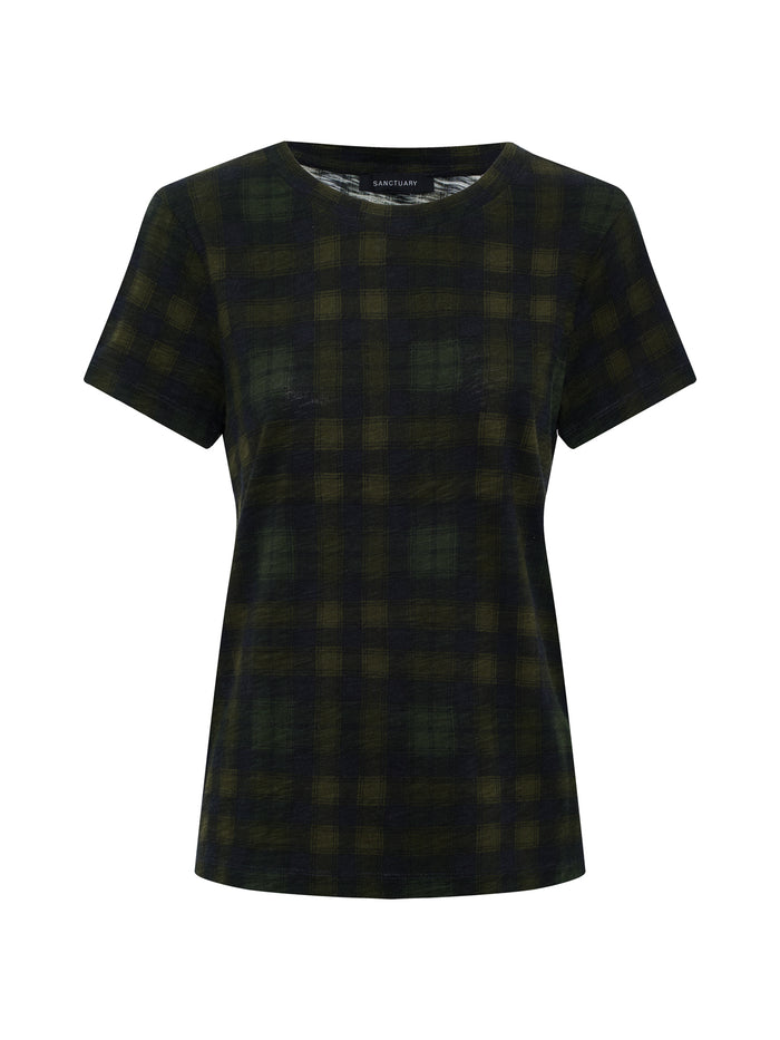 The Perfect Tee Forest Plaid