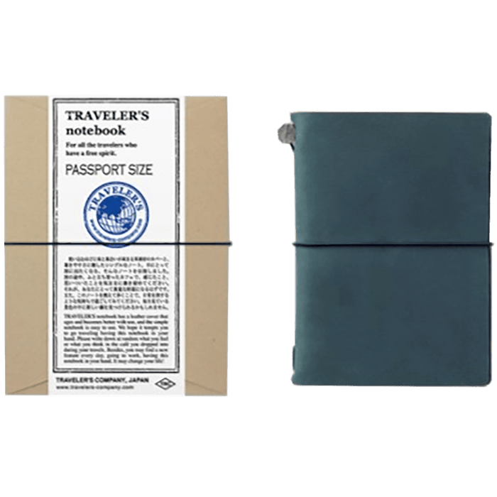 Traveler's Notebook - Blue - Passport Size - Pen Boutique Ltd